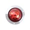 Truck-Lite High Profile, Led, Red Round, 8 Diode, Marker Clearance Light, Pc, Gray Polycarbonate Flange 10279R - alternate 2